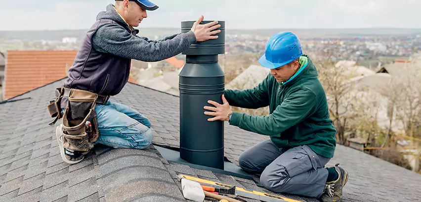 Chimney Flashing Replacement for Storm Damage in Palatine