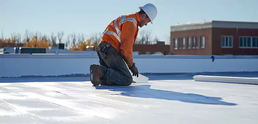 Flat Roof Drain Installation in Palatine