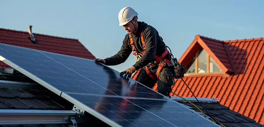 Solar Panels on Steel Roof Installation in Palatine