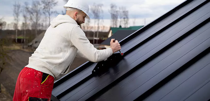 Tin Roof Ridge Cap Installation in Palatine